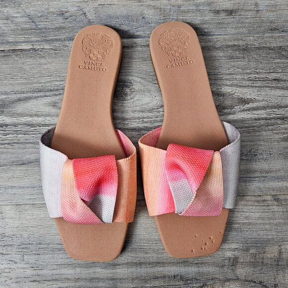 Vince Camuto Skylinna Washable Knit Flat Slide Sandals - Picture 9 of 10